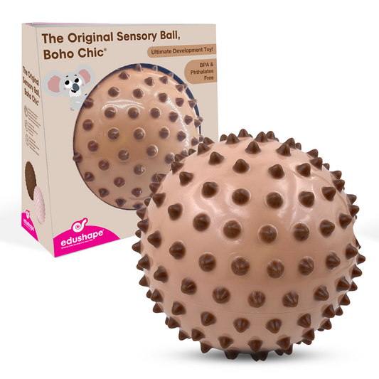 The Original Sensory Ball, Color Dots in Boho Chic (Coffee)