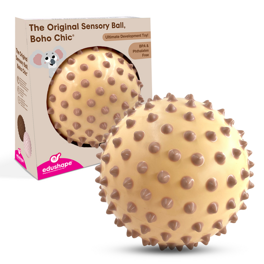 The Original Sensory Ball, Color Dots in Boho Chic (Cream)