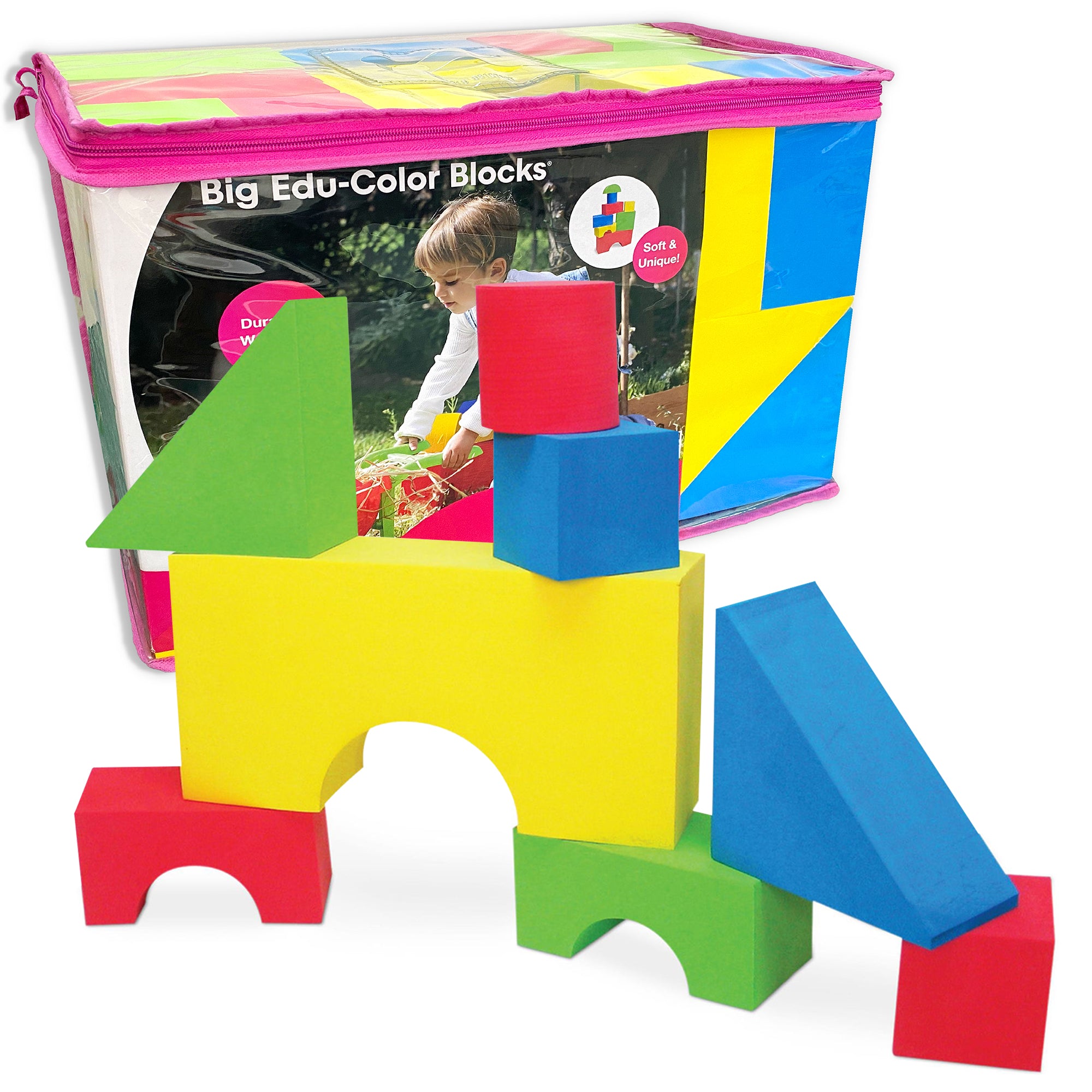 Edushape 716575 educolor blocs-ensemble de 30 Kid-Safe blocs de