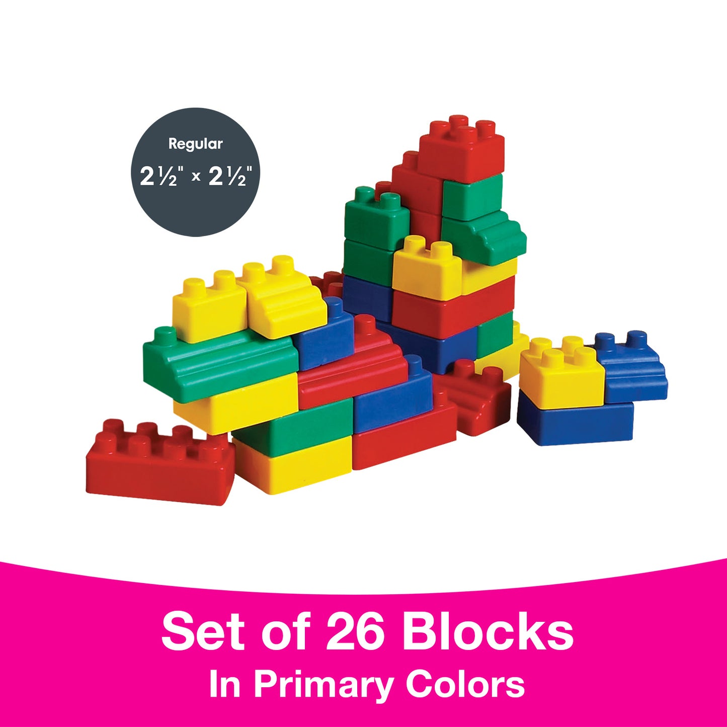 Flexi Edu-Blocks, 2 1/2'', reusable bag (52 pc)